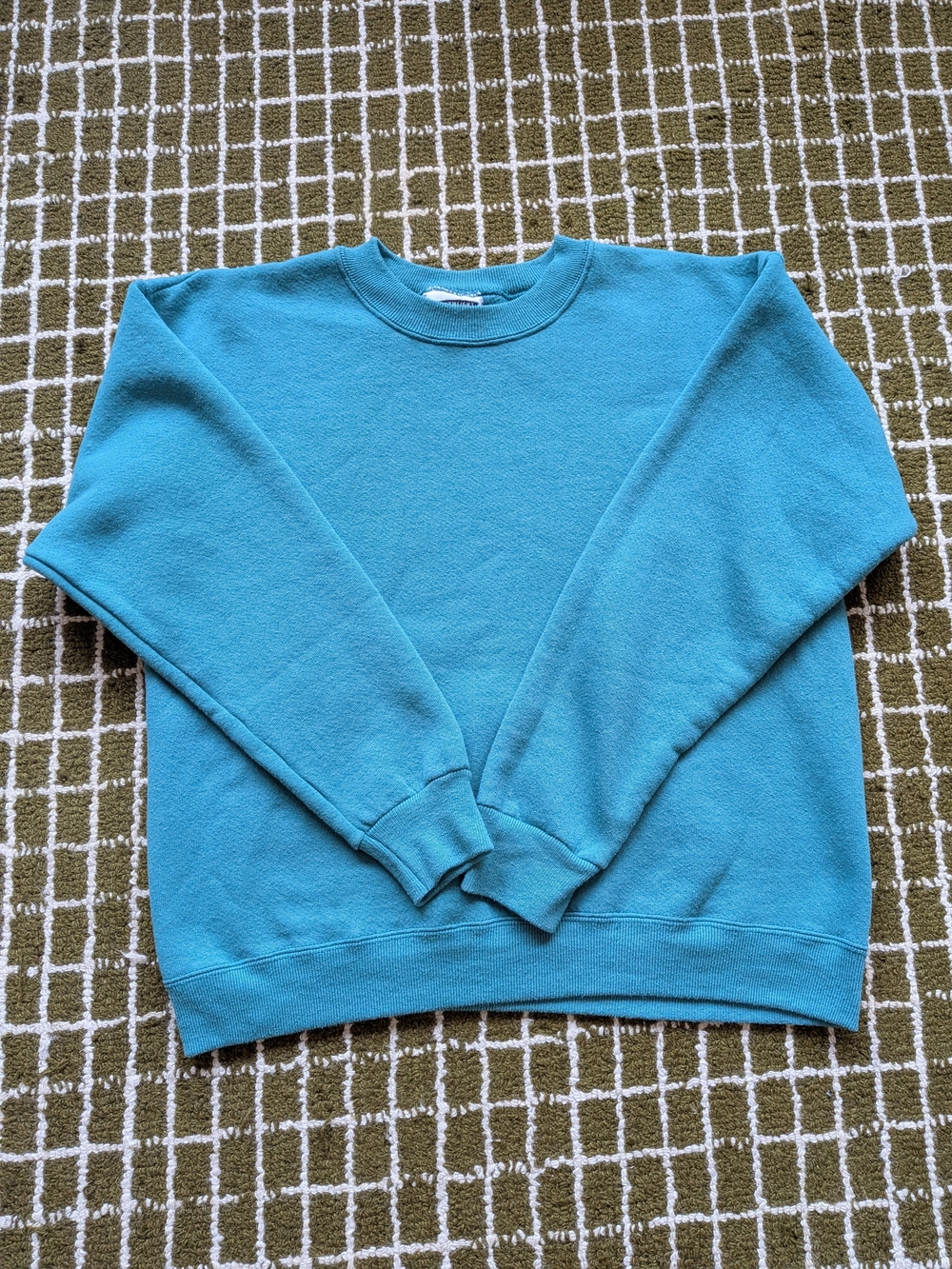 Vintage Lee Heavyweight Made In USA Crewneck Sweatshirt in Teal